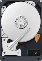 Large Spinning Hard Disk Drive