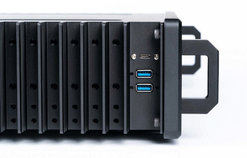 HD Plex H5 Fanless Server Case Front Ports