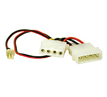 3-Pin to 4-Pin | 3-Pin Fan to 4-Pin Power Pass-Through Adapter