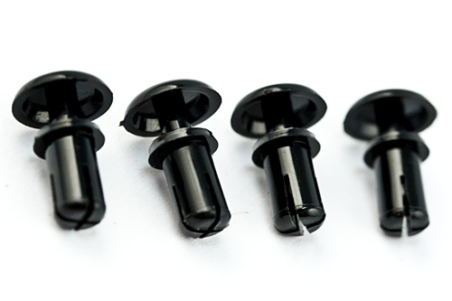 Plastic Push Rivets | Black Plastic Rivets Ideal For Fan Mounting